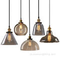 Retro Industrial Clear Glass Lampa Dekoracyjna wisiorek